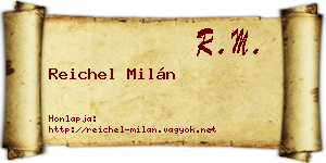 Reichel Milán névjegykártya